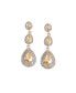 ფოტო #1 პროდუქტის Women's Silver Teardrop Drop Earrings