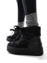 Steve Madden – Haddy – Schneestiefel in Schwarz mit Teddystoff