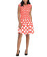 Women's Printed Fit & Flare Dress