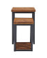 Фото #4 товара Claremont Rustic Wood Nesting End Tables Set