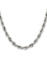 ფოტო #1 პროდუქტის Stainless Steel 7mm Rope Chain Necklace