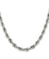 Stainless Steel 7mm Rope Chain Necklace