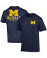 Фото #1 товара Men's Navy Michigan Wolverines Stack 2-Hit T-shirt