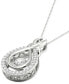 ფოტო #3 პროდუქტის Diamond Teardrop 18" Pendant Necklace (1/3 ct. t.w.) in 10k White Gold