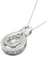 Diamond Teardrop 18" Pendant Necklace (1/3 ct. t.w.) in 10k White Gold