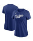 ფოტო #2 პროდუქტის Women's Royal Los Angeles Dodgers Wordmark T-shirt