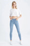 Rebeca Skinny Fit Normal Bel Uzun Jean Pantolon