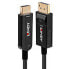 Lindy 50m Fibre Optic Hybrid DP 1.2 to HDMI 18G Cable - 50 m - DisplayPort - HDMI Type A (Standard) - Male - Male - Straight