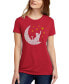 Фото #4 товара Women's Premium Blend Word Art Cat Moon T-Shirt