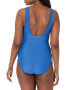 Фото #2 товара Tommy Hilfiger 300760 Women's Standard One Piece Swimsuit, Gulf Blue, 12