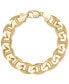 ფოტო #1 პროდუქტის Men's Mariner Link Chain Bracelet (13.5mm) in 14k Gold-Plated Sterling Silver