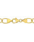 Cultured Freshwater Pearl (9-10mm) Open Link Bracelet in Gold-Tone Sterling Silver