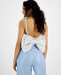 ფოტო #2 პროდუქტის Women's Tweed Bow-Back Cropped Top