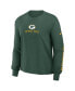 Women's Green Green Bay Packers Boxy Long Sleeve T-Shirt Зеленый, XS - фото #3