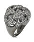 Фото #3 товара Suzy Levian Sterling Silver Cubic Zirconia Weaving Dome Ring