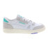 Фото #1 товара Reebok LT Court Mens White Leather Lace Up Lifestyle Sneakers Shoes