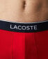 Трусики Lacoste мужские Casual Stretch, набор из 3 шт Navy Blue, Red-Methylene, Large - фото #6