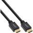 Фото #1 товара InLine Ultra High Speed HDMI Cable M/M 8K4K gold plated - 0.5m - 0.5 m - HDMI Type A (Standard) - HDMI Type A (Standard) - 48 Gbit/s - Audio Return Channel (ARC) - Black