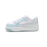 Фото #5 товара Puma Carina Street Perforated Lace Up Toddler Girls Blue, White Sneakers Casual