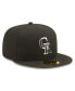 Фото #4 товара Men's Black Colorado Rockies Team Logo 59FIFTY Fitted Hat