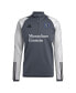 Фото #1 товара Men's Gray New York City FC 2024 On-Field AEROREADY Quarter-Zip Training Top