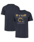 Фото #1 товара Men's Blue Distressed Los Angeles Rams Time Lock Franklin Big and Tall T-shirt