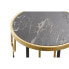 Фото #4 товара Набор из двух столиков Home ESPRIT Чёрный Позолоченный Металл Мрамор 33 x 33 x 65 cm