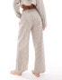 Фото #4 товара ASOS DESIGN Lisa seersucker beach trouser in brown stripe