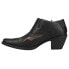 Roper Sarah TooledInlay Pointed Toe Cowboy Booties Womens Black Casual Boots 09-