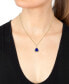 ფოტო #2 პროდუქტის EFFY® Tanzanite (1-1/2 ct. t.w.) & Diamond (1/5 ct. t.w.) Trillion Halo 18" Pendant Necklace in 14k Gold