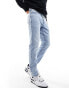 Фото #8 товара Jack & Jones Essentials Chris relaxed fit jean with abrasion in light wash blue