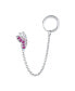 ფოტო #4 პროდუქტის Helix Double Piercings Chain & Cable Ear Cuff Cartilage Earlobe CZ Pink Butterfly Tree of Life Earrings For Women .925 Sterling Silver Body Piercing