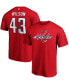 Фото #1 товара Men's Tom Wilson Red Washington Capitals Team Authentic Stack Name and Number T-shirt