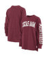 Women's Maroon Texas A&M Aggies Plus Size Two-Hit Canyon Long Sleeve T-shirt