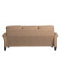 Фото #3 товара 80.3" W Faux Leather Wilshire Sofa with Rolled Arms