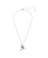 Фото #3 товара Playing Card, Red, Rhodium Plated Alice In Wonderland Pendant Necklace