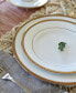 Charlotta Gold Set of 4 Dinner Plates, Service For 4