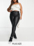 Фото #1 товара Simply Be high waist coated skinny jean in black