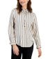Фото #1 товара Women's Collared Dobby Striped Shirt