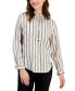 ფოტო #1 პროდუქტის Women's Collared Dobby Striped Shirt