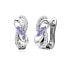 Luxury silver earrings with amethysts EG000083