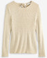 Фото #5 товара Women's Bow-Back Metallic-Knit Sweater, Created for Macy's