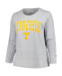 Women's Gray Tennessee Volunteers Plus Size Arch Over Logo Scoop Neck Long Sleeve T-Shirt