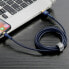 Фото #8 товара Wytrzymały nylonowy kabel przewód USB Iphone Lightning QC3.0 1.5A 2M niebieski