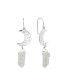 Aurora Borealis or Mystic Quartz Silver Plated Half Moon Drop Earrings