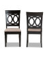 Фото #3 товара Lucie Modern and Contemporary Fabric Upholstered 2 Piece Dining Chair Set Set