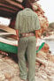 Фото #4 товара Брюки из смесового льна с широкими штанинами ZARA