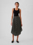 Фото #1 товара Crepe Handkerchief Hem Midi Skirt