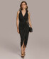 Фото #4 товара Donna Karan Women's Asymmetric Gathered Tear-Drop Dress