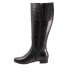 Фото #4 товара Trotters Morgan T2262-001 Womens Black Leather Zipper Knee High Boots